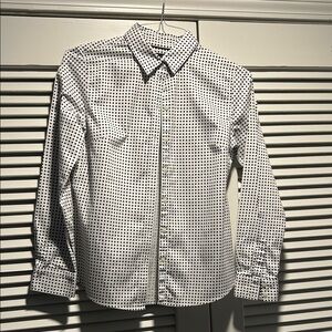 Banana Republic Black and White Dotted Shirt